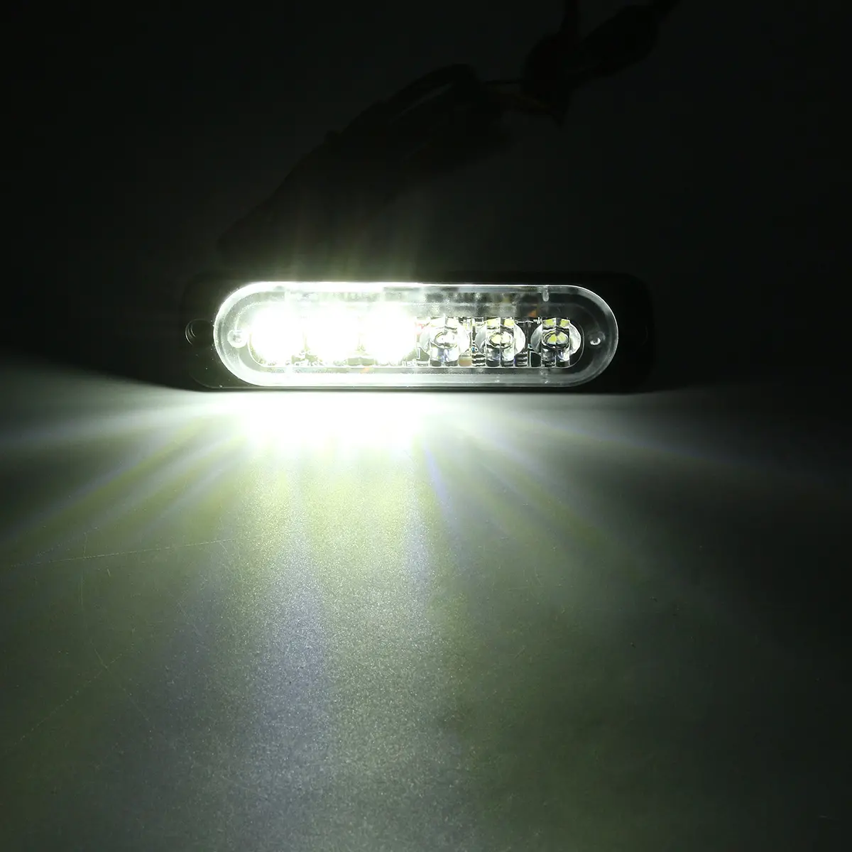Φώτα Αυτοκινήτου - LED Car Strobe Lights Bar 18W 6 12V-24V Emergency Warning Flashing Lamp Λευκό